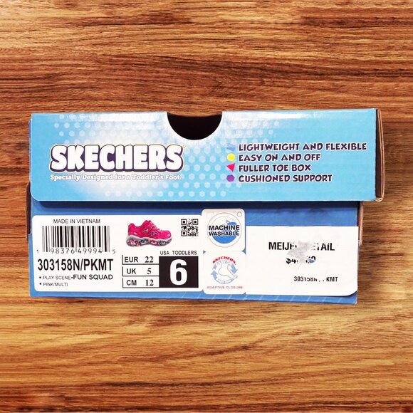 NEW NIB Skechers Play Scene Fun Squad 303158N PKMT Pink Unicorn Girl's Toddler 6 - Picture 10 of 10